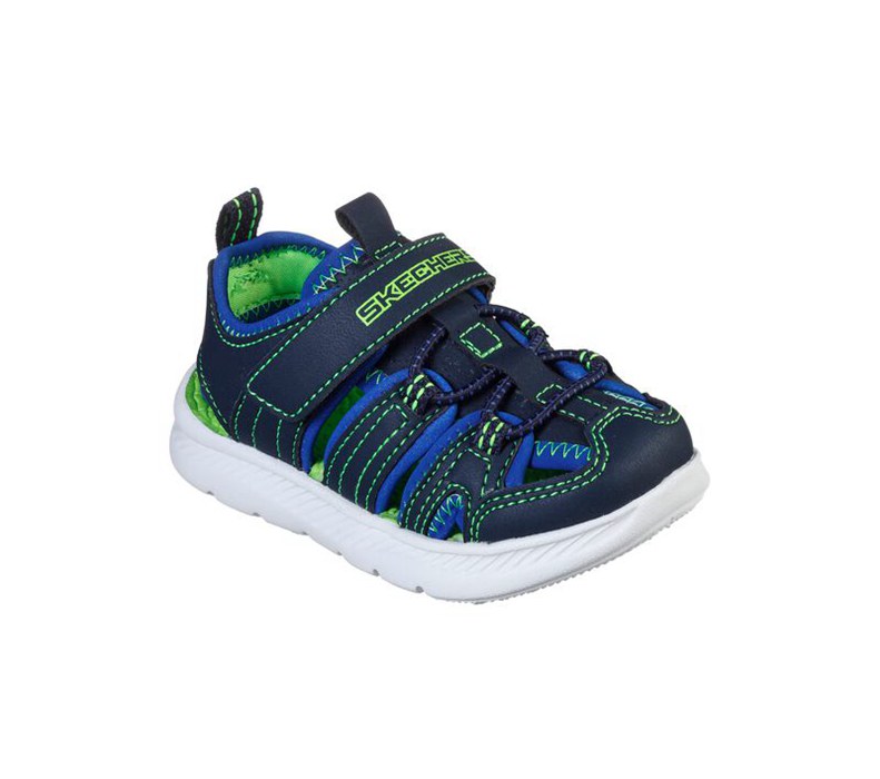 Skechers Pojkar Marinblå/Ljus Gröna Sandaler - C-Flex 2.0 - Heat Blast - Sverige (JCMZD-9302)